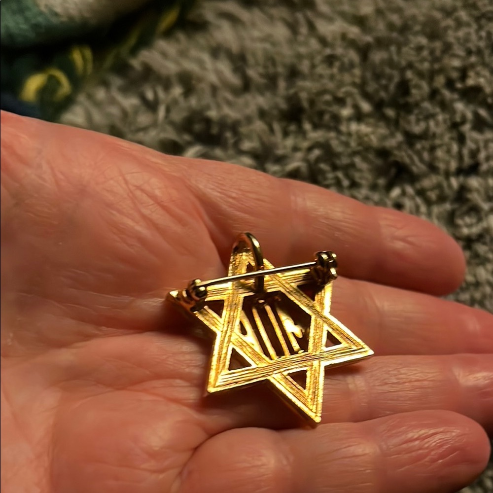 Gold Star of David MDA Pin - Picture 2 of 2